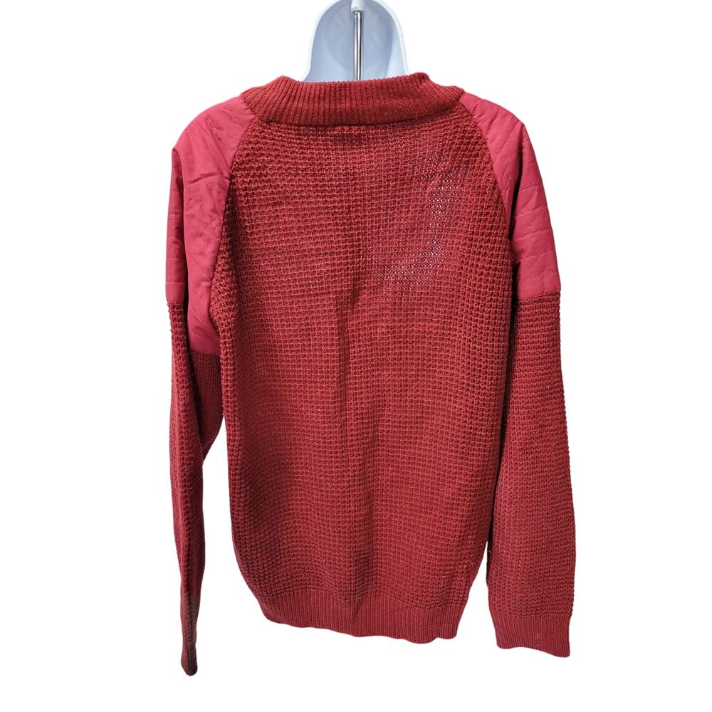 VTG Vraiment Kuk Dong 1970s Womens L burgundy red Sweater v neck long sleeve - Picture 3 of 3